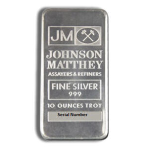 10 oz Silver Bar - Johnson Matthey - JM