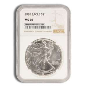 1991 Silver Eagle NGC MS70