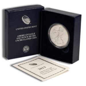2013-W Burnished Silver Eagle with Box & COA