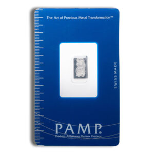 1 gram Platinum Bar - PAMP Fortuna (Carded)