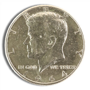 $1 FV 90% Silver 1964 Kennedy Half Dollar Proof
