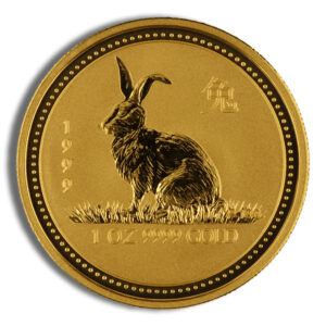 1999 1 oz Australia Gold Lunar Rabbit BU - Series I