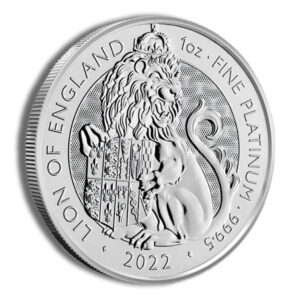2022 1 oz Great Britain Tudor Beast Platinum Coin - Lion of England