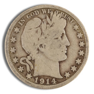 $1 FV 90% Silver Barber Half Dollars - F