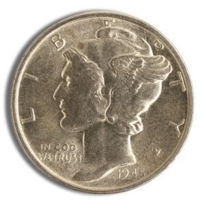 $1 FV 90% Silver Mercury Dimes - BU