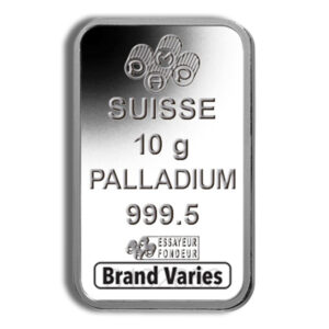 10 gram Palladium Bar - Brand Varies
