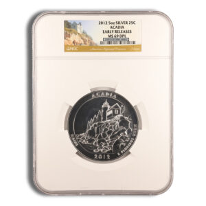 2012 5 oz ATB Acadia Silver Coin NGC MS69PL