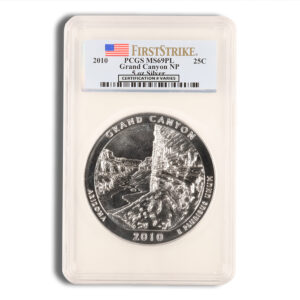 2010 5 oz ATB Grand Canyon Silver Coin PCGS MS69PL