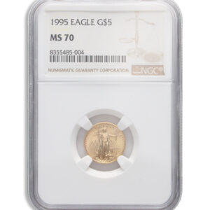 1995 1/10 oz Gold Eagle $5 NGC MS70