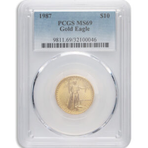 1987 1/4 oz Gold Eagle $10 PCGS MS69