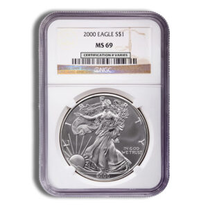 2000 Silver Eagle NGC MS69