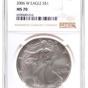 2006-W Burnished Silver Eagle NGC MS70