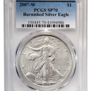 2007-W Burnished Silver Eagle PCGS SP70