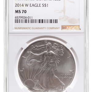 2014-W Burnished Silver Eagle NGC MS70