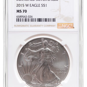 2015-W Burnished Silver Eagle NGC MS70