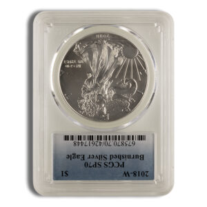 2018-W Burnished Silver Eagle PCGS SP70