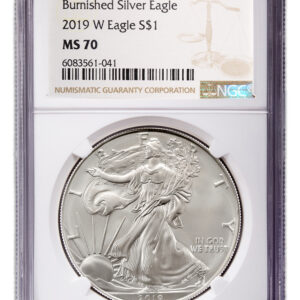 2019-W Burnished Silver Eagle NGC MS70