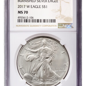 2017-W Burnished Silver Eagle NGC MS70