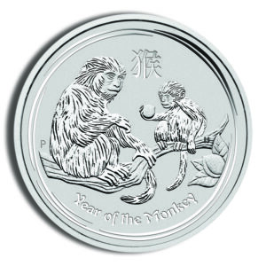 2016 1 oz Australia Silver Lunar Monkey BU - Series II