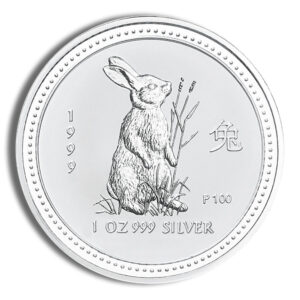 1999 1 oz Australia Silver Lunar Rabbit BU - Series I