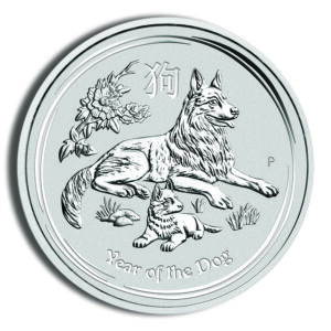 2018 1 oz Australia Silver Lunar Dog BU - Series II