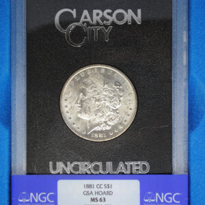1881-CC GSA Morgan Dollar - NGC MS63