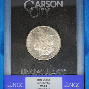 1881-CC GSA Morgan Dollar - NGC MS64