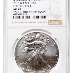 2016-W Burnished Silver Eagle NGC MS70