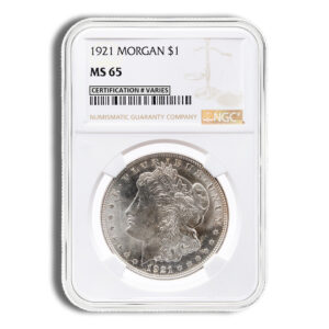 1921 Morgan Dollar - NGC MS65