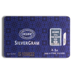 2.5 gram Silver Bar - IGR Metals (Carded)