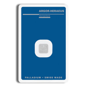 1 gram Palladium Bar - Argor-Heraeus (Carded)