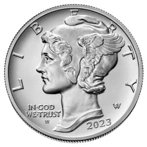 2023-W 1 oz Burnished Palladium Eagle (w/Box & COA)