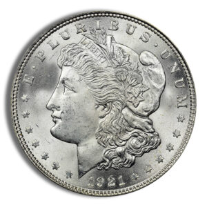 1921 Morgan Silver Dollar - F+