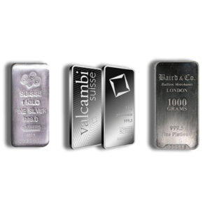 1 kilo Platinum Bar - Brand Varies .9995+