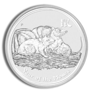 2008 1/2 oz Australia Silver Lunar Mouse BU - Series II