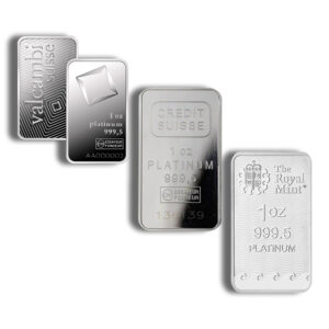 1 oz Platinum Bar - Brand Varies (Not in Card).