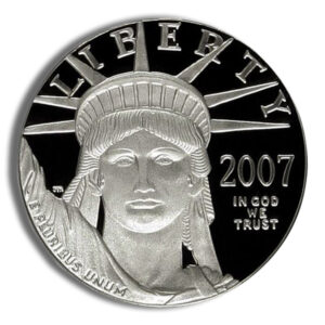 2007-W 1/10 oz Burnished Platinum Eagle $10 (Cap Only)