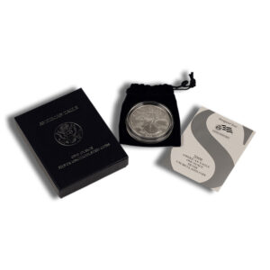2006-W Burnished Silver Eagle with Box & COA