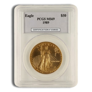 1989 1 oz Gold Eagle $50 PCGS MS69
