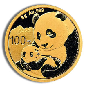 8 gram China Gold Panda - BU - Sealed (Year Varies)