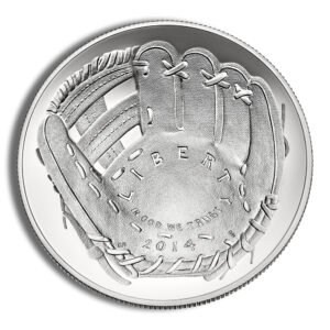 2014-P $1 Baseball Hall Fame Silver Commem - BU