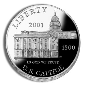 2001-P $1 Capitol Visitor Center Silver Commem - Proof