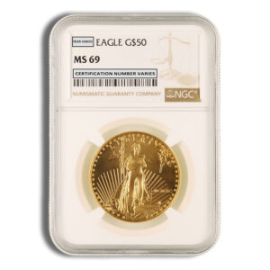 1990 1 oz Gold Eagle $50 NGC MS69