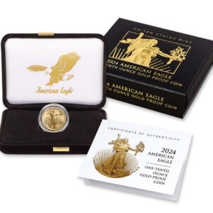 2024-W 1/10 oz Proof Gold Eagle $5 - Box & COA