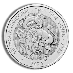 2024 2 oz Silver Great Britain Tudor Beasts - Unicorn