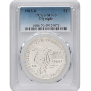 1983-D $1LA Olympic Silver Commem - PCGS MS70