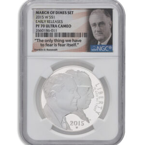 2015-W $1 March of Dimes Silver Commem - NGC PF70