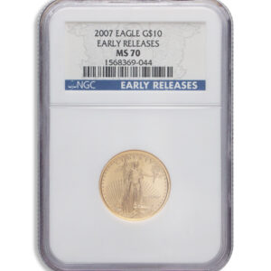 2007 1/4 oz Gold Eagle $10 NGC MS70 ER