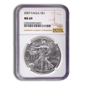 2007 Silver Eagle NGC MS69