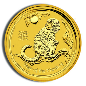 2016 2 oz Australia Gold Lunar Monkey BU - Series II